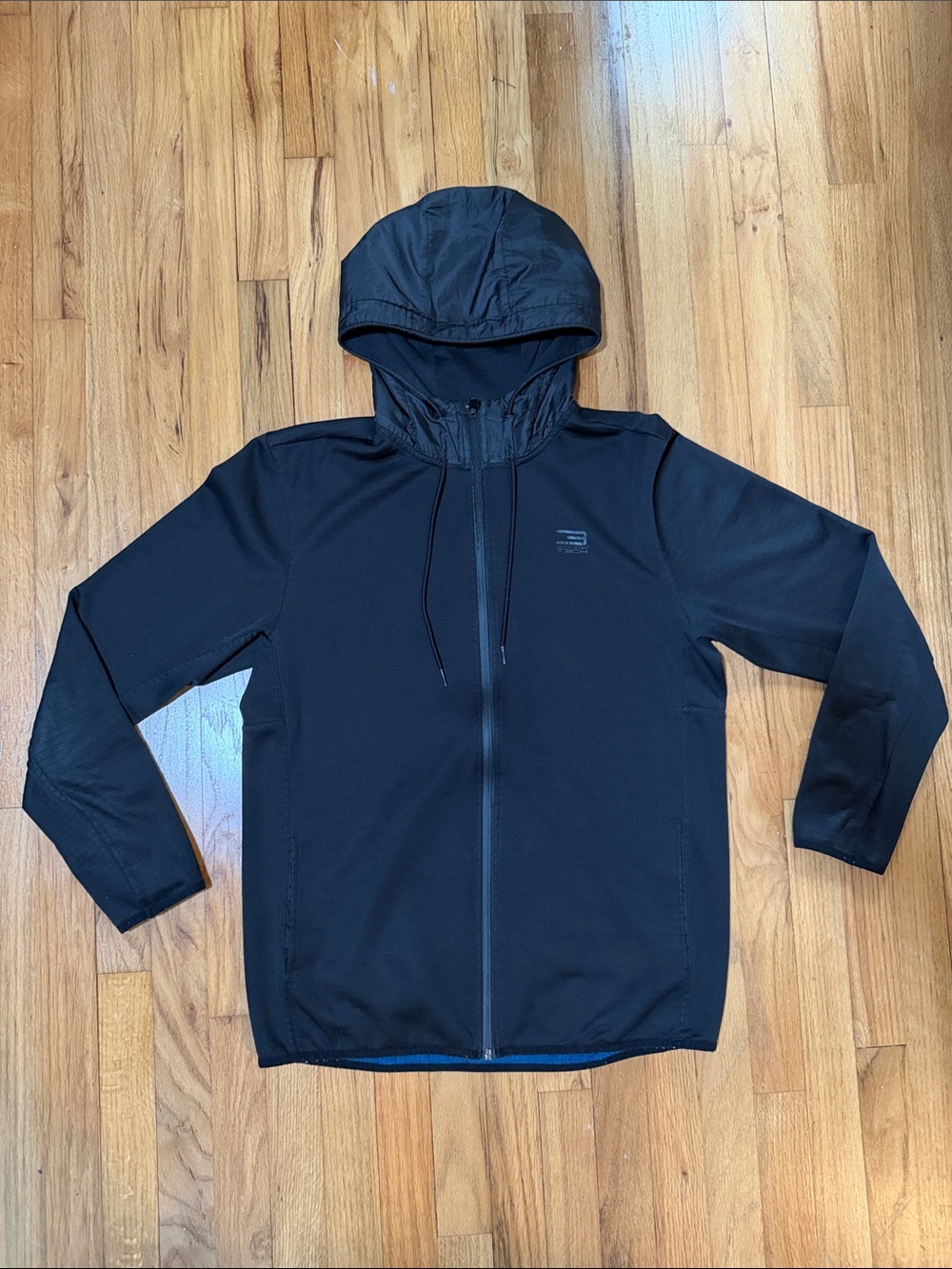 Jack and Jones Men's Black Hooded Performance Jacket